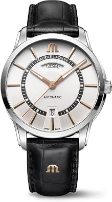 Maurice Lacroix Pontos Day Date Watch | 40mm | Silver | PT6358-SS001-230-2