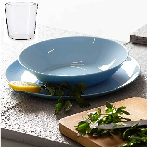 Servizio piatti Luminarc modello diwali blu per 6