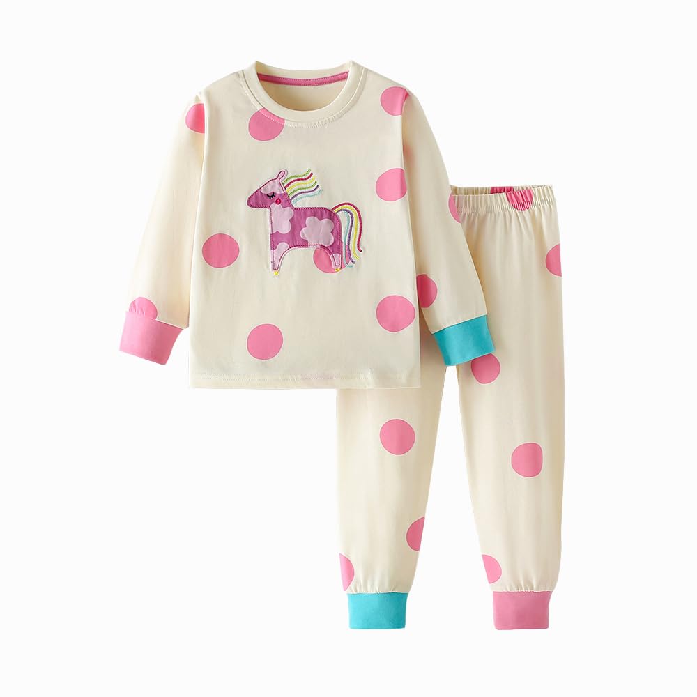 LitBud Girls Pajamas Unicorn,Sleepwears 2pcs Long Sleeves Pjs Nightwear Tops + Pants Sets Nightwear Outfits for Kids Toddler 2-10 Years — view 13