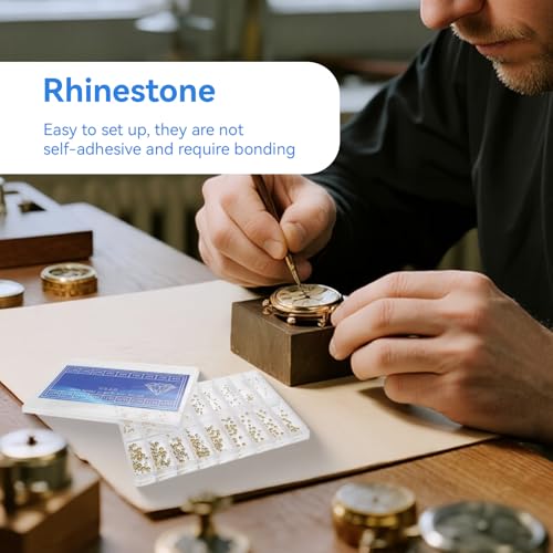 Cyrank 18 Größen Uhren-Strasssteine, Strasssteine für Textilien, Rhinestones, Glitzersteine, Diamantsteine Uhrendekorationsteile Ersatz-Strasssteine für Uhrenreparaturwerkzeug – Bild 3