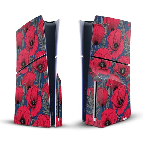 Skin PS5 Slim Disc Edition Katerina Kirilova Jardin de Pavot de Nuit par Head Case Designs