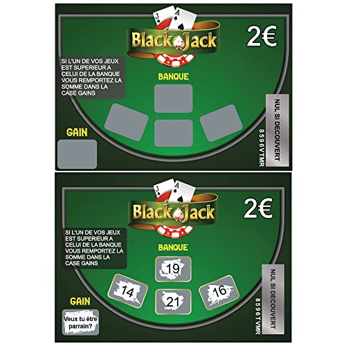 crintiff - Carte à gratter annonce grossesse demande marraine et parrain design blackjack - Carte à gratter - Veux tu être Parrain Cover