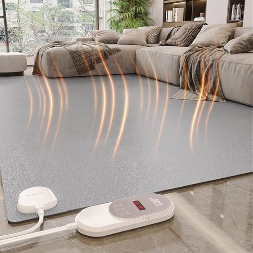 SEVOLY Tapete elétrico aquecido com termostato ajustável de 60 níveis e temporizador de 12 horas. Ideal para interiores, 50 x 100 cm