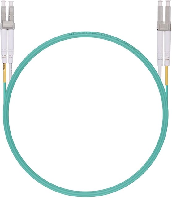 LC to LC Fiber Optic Patch Cable 1m(3.3ft), OM3 Mulitimode Duplex Fiber Patch Cable 50/125um,LSZH for SFP and SFP+ Transceiver