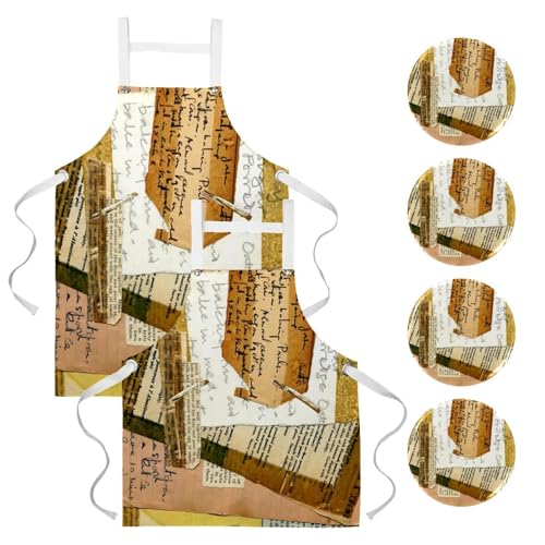 Tablier de cuisine vintage multicolore résistant pour protéger vos tenues pendant le ménage