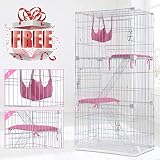 Cat Ferret Cage Pet Playpen Cat Crate Kennels 67 Inchs Height Cat House Furniture Cat Enclosure with