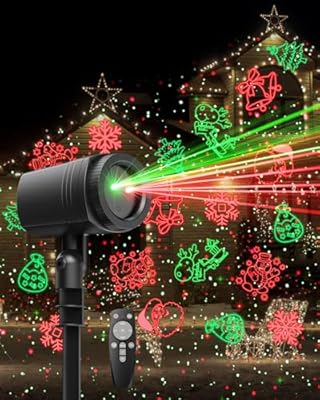 Enjoyedled Christmas Projector Lights Outdoor, 9 High-Definition Patterns Laser Light Projector with Remote and Timer, Party Lights for Indoor Outdoor Garden Holiday Decoration Halloween New Year