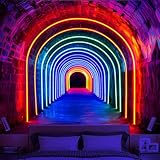 Avinyl Blacklight 3D Wall Tapestry for Bedroom, Glow in the Dark Funny Posters Tapestries for Gamer Teens, UV Reactive Cool Backdrop for Living Gaming Room Dorm Festival Decor 51in X 60in