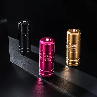 Ambition Torped 32mm Rotary Tattoo Gun Short Pen Machine with Brushless Motor Professional Cartridges Tattoo Machine with RCA Cord for Professional Artists