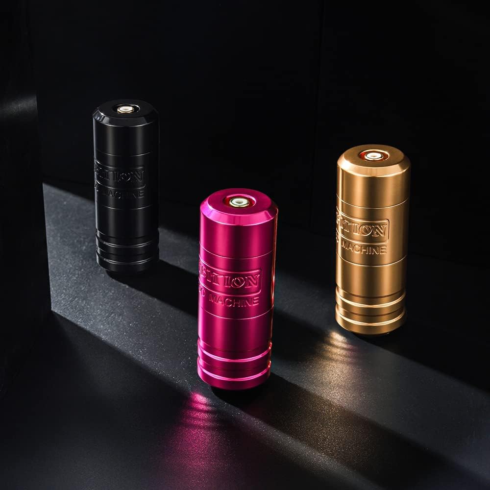 Ambition Torped 32mm Rotary Tattoo Gun Short Pen Machine with Brushless Motor Professional Cartridges Tattoo Machine with RCA Cord for Professional Artists