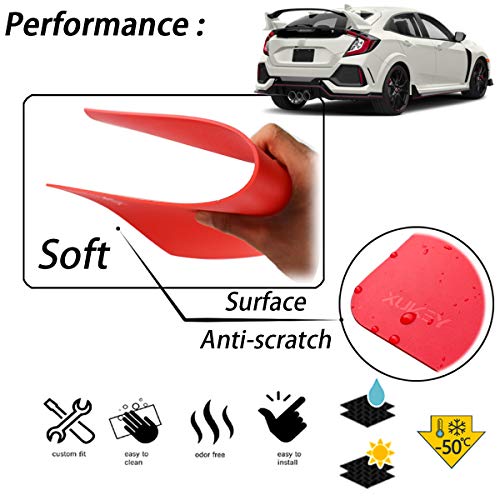 Image of XUKEY Red Racing Sport Universal Mud Flaps for Car Pickup SUV Van Truck Mudflaps Splash Guards Mudguards Dirty Traps Fender Flares