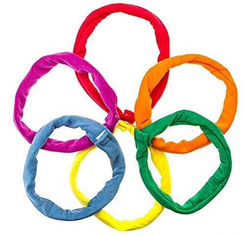 6 Pcs Chew Bands Chew Necklaces Chew Sensory Ring Chew Rope Terry Cloth Super-Absorbent for Kids with Sensory Processing Disorder, ADD, ADHD