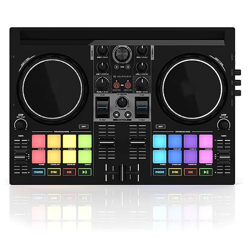 Controlador De DJ De 2 Canales, Minicontrolador De DJ Independiente Portátil, Reproductor...