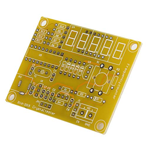 Image of Walfront DIY Frequency Counter Kit 1Hz-50MHz Crystal Oscillator Tester with 5-Digit LED Display Auto Range for Radio Transceiver Circuit Measurement