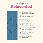 Liforme Travel Yoga mat – Patented Alignment System, Warrior-Like Grip, Non-Slip, Eco-Friendly and Biodegradable, Ultra-Lightweight and Sweat Resistant, Made with Natural Rubber