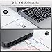 OMOTON Kabel Mac Tastatur Maus Set, USB-/Type-C-Doppelanschluss, geeignet für Apple Mac Pro/Mini, iMac, MacBook Pro/Air, Leises Tippen, QWERTZ-DE-Layout, Silber