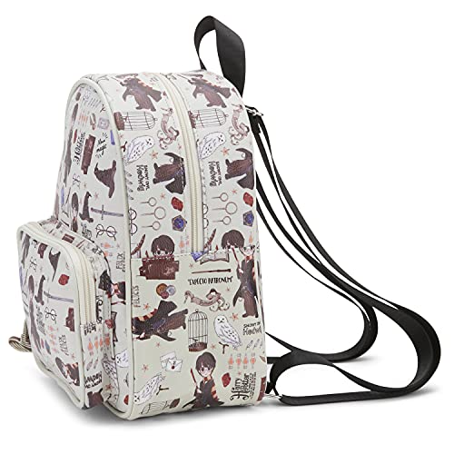 HARRY POTTER Minimochila Magia Mundo Mágico com estampa de ícone de Hogwarts, 26 cm, alças ajustávei