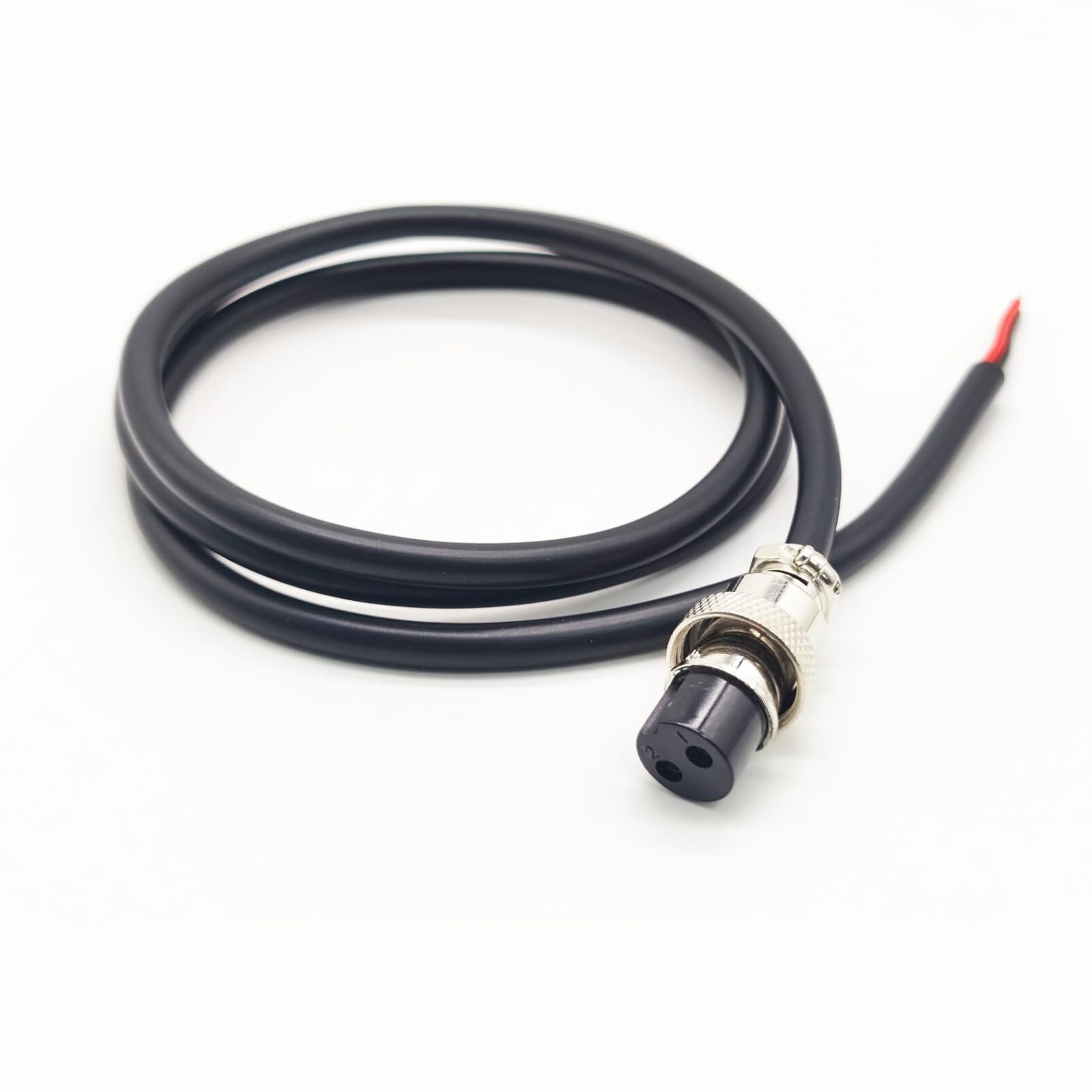 16.4 ft GX16 2 Pin Single Female Cable, GX16 2Pins Female Head Aviation Cordset Electrical Connector Panel Mount Circular Metal Adapter Cordset for Ships 7A 220V 18AWG (5meter)