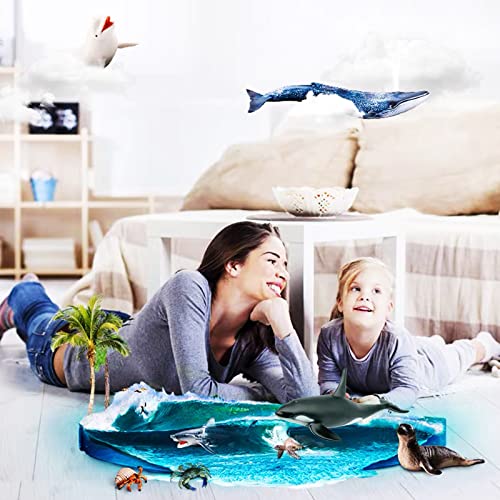 Gemini&Genius Shark Toys Killer Whale Action Figure, Sea Animal Orca Blackfish Toys, Soft Rubber Ocean Shark-16Inches Length- Great For Kids Bath Toys Swimming Toys, Beach Toys, Perfect Cake Coppers #TOP6