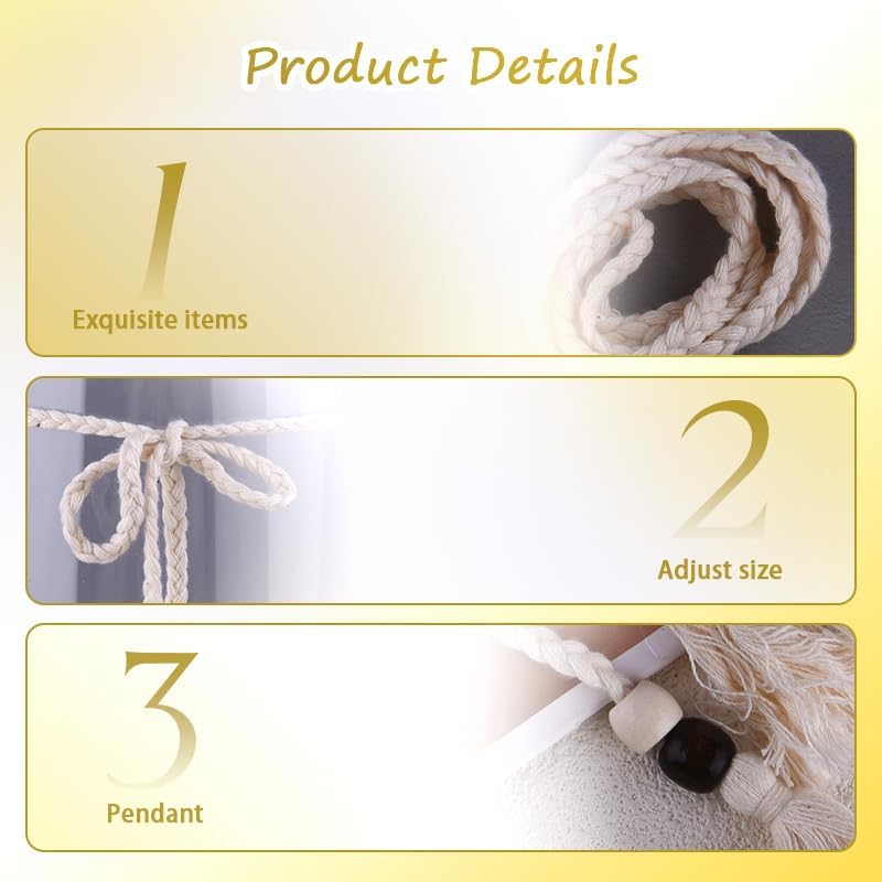 Boho Wooden Bead Waist Belt for Women Adjustable Bohemian Rope Belt forSummer Beach Accessories - Image 5