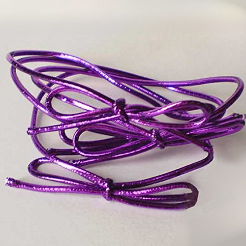 6 Inch Purple Metallic Stretch Loops (50)