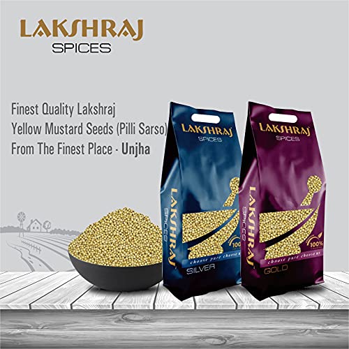 Image of LAKSHRAJ SPICES Yellow Mustard Seeds - 1 Kg | Pilli Sarso