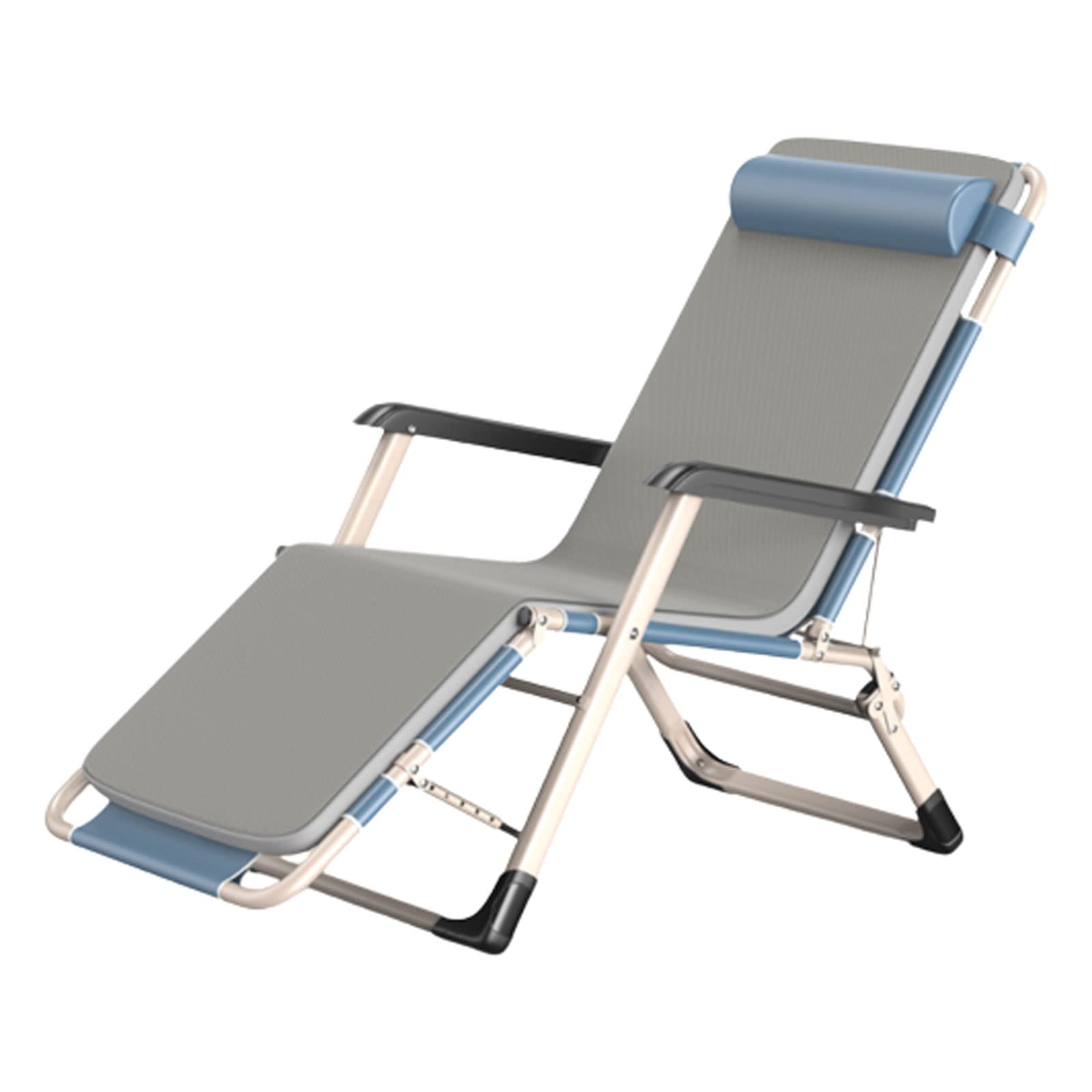 Chaises longues rembourrées inclinables pour jardin et camping