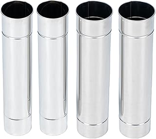 2.75-2.95 x 15.75in (7-7.5x39cm) Stainless Steel Chimney Pipe(4pcs) (Hori 5 Max Extra Chimney)