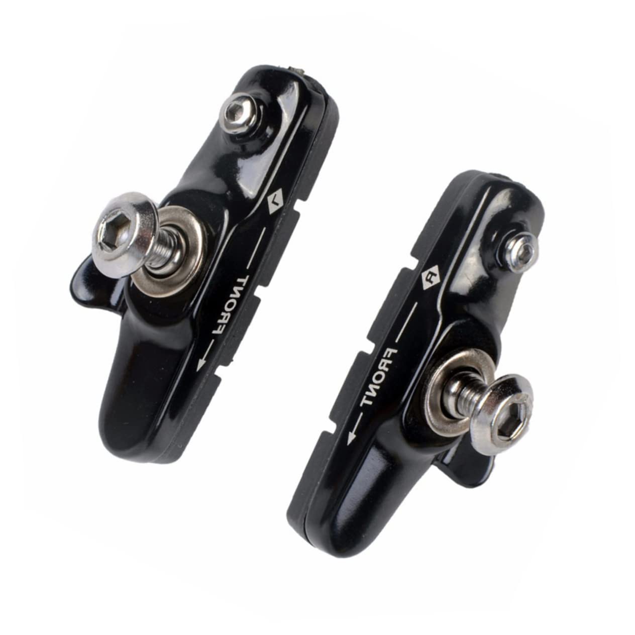 INOOMP 3paia Pastiglie Freno c per Bici da Corsa e Mountain Bike Componenti Lega di Alluminio con Design Curvo Antiscivolo e Silenzioso Nero