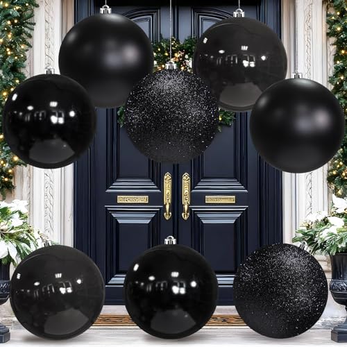 Yerliker 8 Pack Large Christmas Ornaments Balls 6 Inch Jumbo