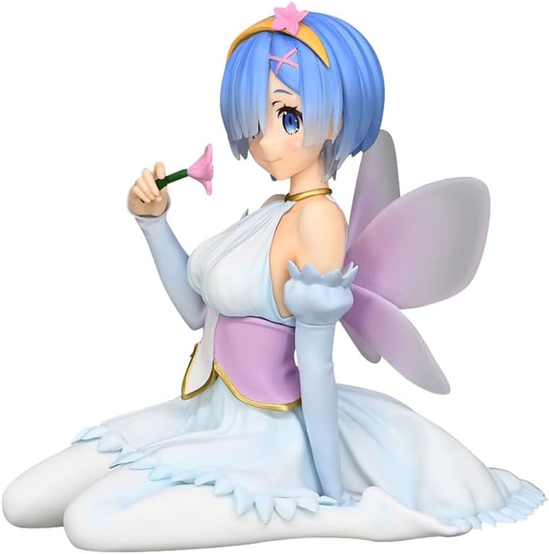 YLQANONG Re:0 Remu Rem Figures Ram Anime Figure Statues PVC Echidna Anime Action Figurine Ornaments 12CM