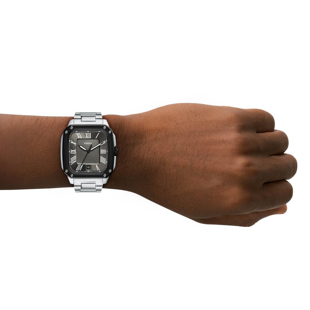 FOSSIL Hommes Analogique Quartz Montre avec Bracelet en Acier Inoxydable FS6121