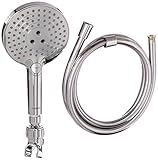 hansgrohe Raindance Select S Easy Install 5-inch Handheld Shower Head Set Modern 3 Spray Rain, RainAir, Whirl Air Infusion with Airpower with QuickClean with Hose in Chrome, 2.5 GPM, 04542000