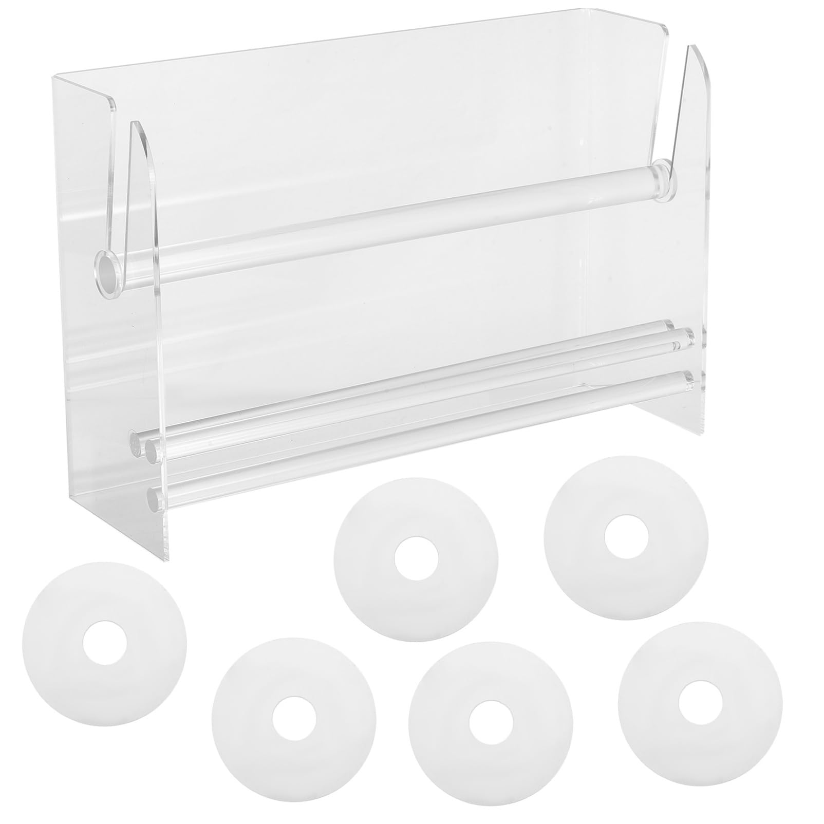 Anneome Verstellbarer Acryl Etikettenhalter Aufkleber-rollen-spender Mit Fächern Transparenter Organizer Für Büro Und Zuhause Praktischer Sticker Roll Holder Für Effiziente Schreibtischorg