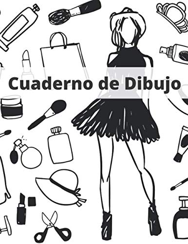 Cuaderno de Dibujo: 21*28 cm| Diseño de Moda | 100 Hojas | Para dibujo artistico de técnicas mixtas | Manta elegante y glamorosa (Cuaderno de croquis)