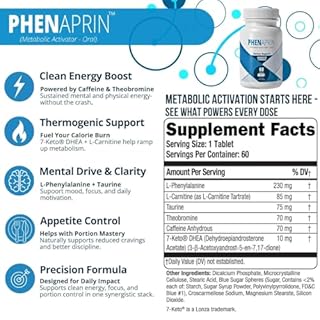 PhenAprin Advanced Diet Pills for Weight Loss & Energy – Multi-Pathway Appetite Suppressant & Thermogenic Fat Burner for Men & Women – Metabolism Booster, Food Noise & Cravings Support – 60 Tablets