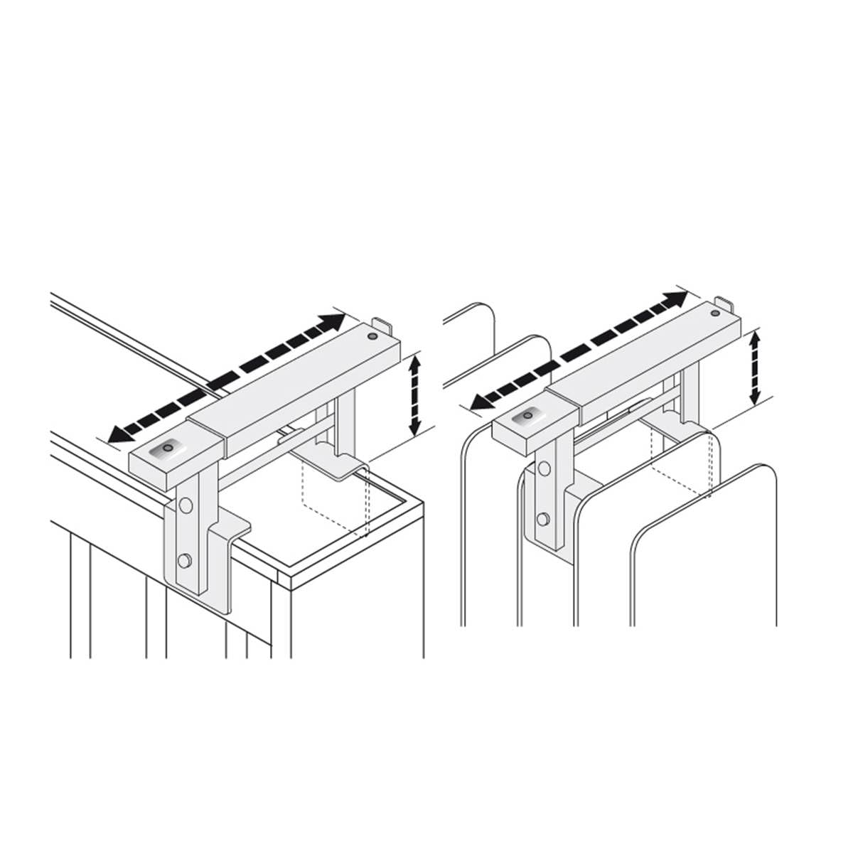 siwitec Console de radiateur universelle 190 x 35 x 1,5 mm en lot de 2, pré-montée, blanche, pour radiateurs plats ou à nervures