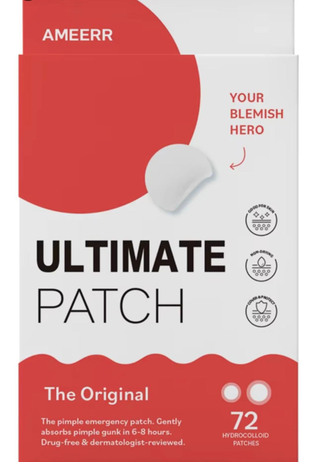 Ultimate Pimple Patch Hydrocolloid Acne Spot Treatment Invisible All Skin Types Clinically Tested Overnight Blemish Cover