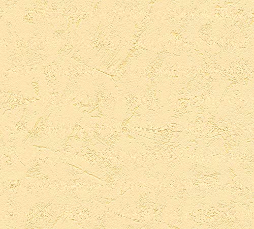 A.S. Création Non-Woven Wallpaper, Yellow, Plain, 10.05 m x 0.53 m, FSC-Mix Certified, RAL-GZ 479 Quality Mark - Image 2