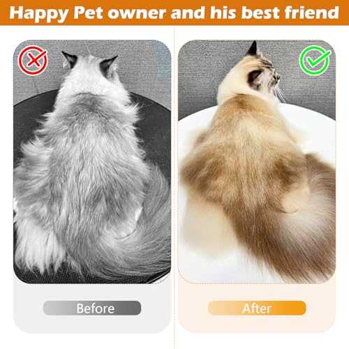 Fellwunder Bürste Hund, Pet Care Brush,Hundebürste Langhaar, Pet Hair Removal,Grooming Combs For Cat and Dog,Pet Hair Removal Brush,Pflegebürste für Hunde und Katzen, Schwarz