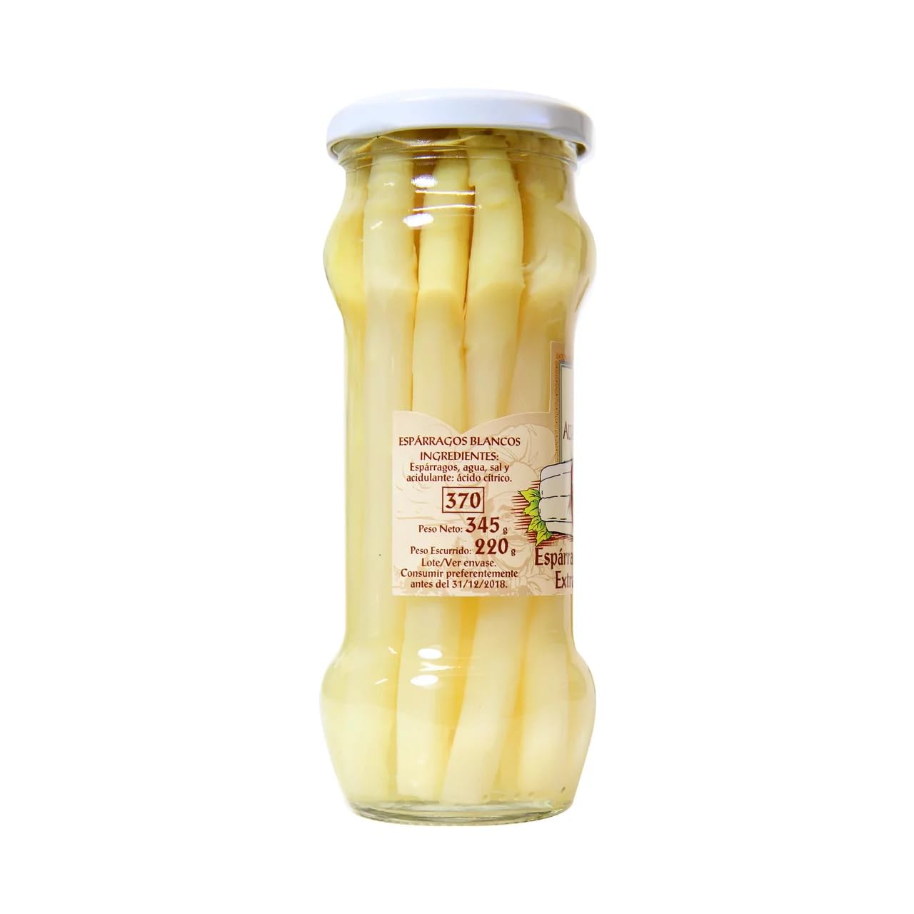 ALTA COCINA Weiße Spargel 9/12 Stück Glas 220 g. 3er Pack