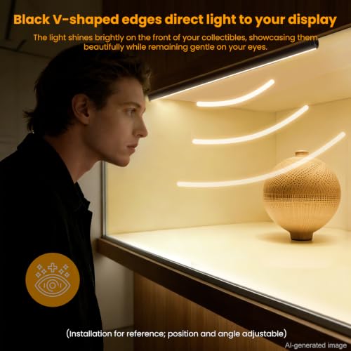 Black Shelf Lights LED Bookcase Lighting Compatible - Image 4
