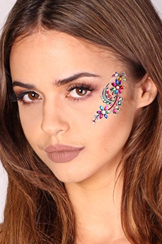 Pretty Flowers Face Jewel Cluster ✮ Beauty ✮ Festival Face Jewels Flower Body #TOP1