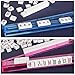 TIASUSAN American Mahjong Game Set, 166 White Tiles, Blue&Pink Canvas Bag with Entire Accessories, 4 All-in-One Rack/Pushers, Mahjong Tiles Set