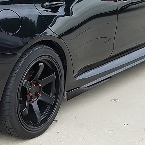 2 Stück Universal Car Side Skirt Extensions Seitenschweller Rocker Extension Panel Splitter Lippenflügel Diffusor 74,5 cm Glänzend Schwarz