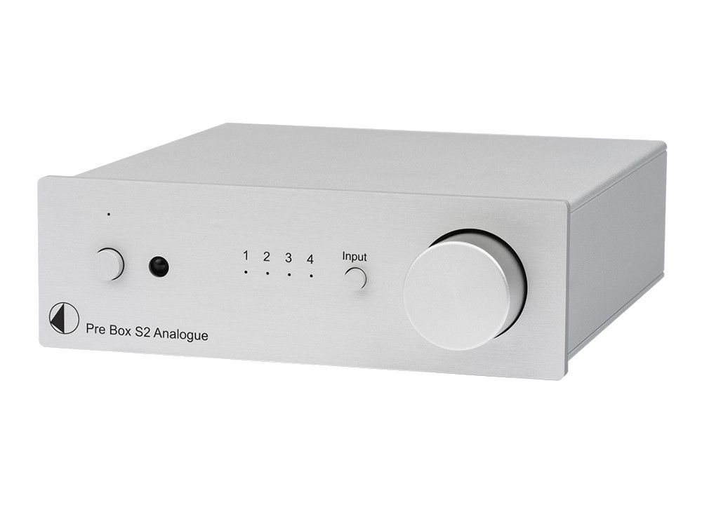 Pro-Ject Pre Box S2 Analogue, Audiophiler Stereo Vorverstärker (Silber)