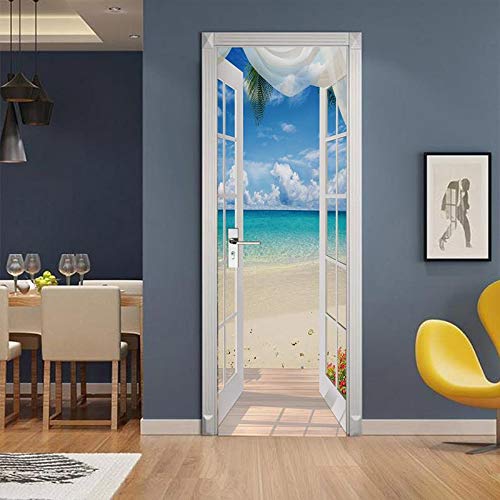 Adesivo 3D Per Finestra Balcone - Murale Autoadesivo A Forma Di Cavallo Con Effetto Oceano - Impermeabile - 5