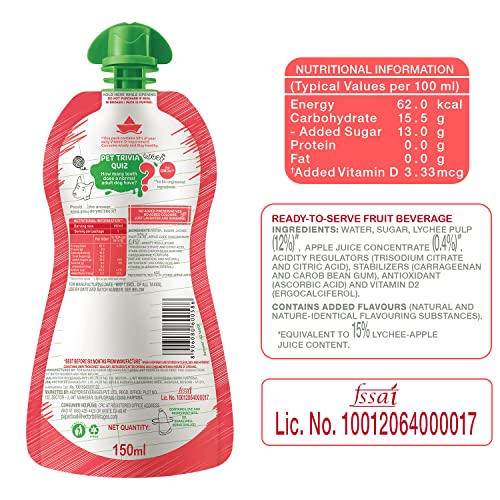 Image of Paper Boat Lychee, Litchi Fruit Juice, No Added Presrvatives and Colours (Pack of 6, 200ml each)