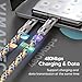 YIMATEECO Cell Phone Lanyard Built-in USB C Cable, 2 In1 65W Fast Charging Phone Lanyard Wrist Strap, Data Transfer Cord (Multicolor, Single Pack)