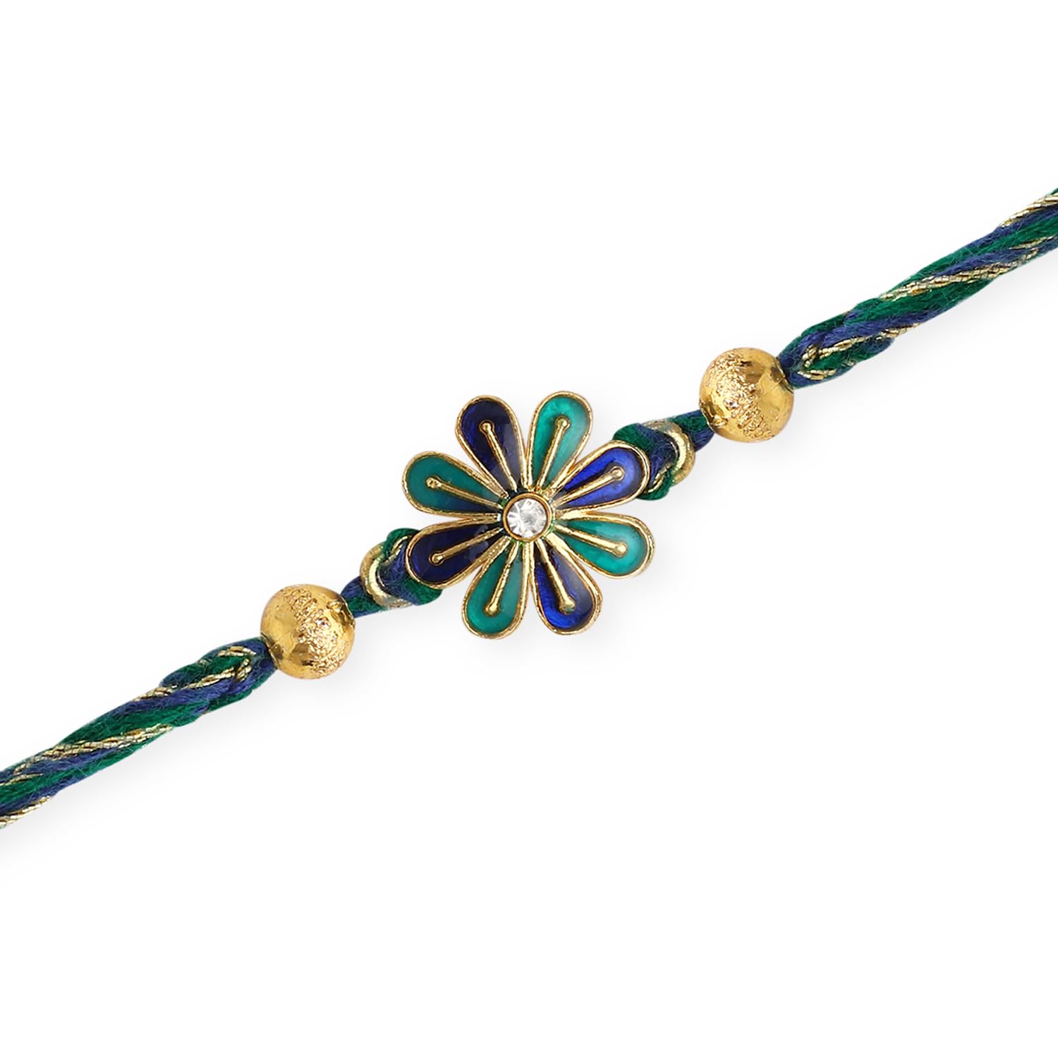 The Purple TreeBeautiful Meenakari Flower Rakhi For Brother with Roli Chawal and Card (set of 1) Rakhi for bhai, Rakshabandhan Gift for brother, Rakhi Thread, Rakhi Gift